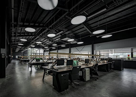 Engineering and office floor at a manufacturing partner